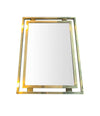 1970S GUY LEFEVRE STYLE GILT METAL CONSOLE AND MATCHING MIRROR