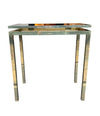 1970S GUY LEFEVRE STYLE GILT METAL CONSOLE AND MATCHING MIRROR
