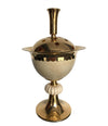1970S POTPOURRI HOLDER IN GILT METAL WITH REAL OSTRICH EGG BY CHRISTIAN DIOR