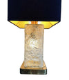 1970S 'ICE" LAMP BY HILLEBRAND WITH CENTRAL LIGHT INSIDE THE GLASS STEM