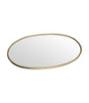 Mid Century Mirror Italian brass framed oval mirror with beaded edge - Mid Century Mirrors