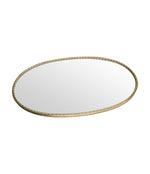 Mid Century Mirror Italian brass framed oval mirror with beaded edge - Mid Century Mirrors