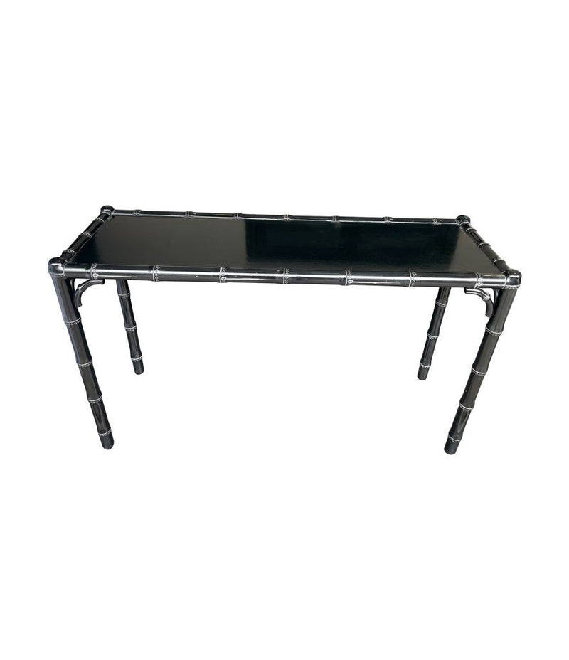 Vintage Console Table - Mid Century Console Table - Chinoiserie Console Table - 1970s - Black lacqured - Ed Butcher - Antique Shop London