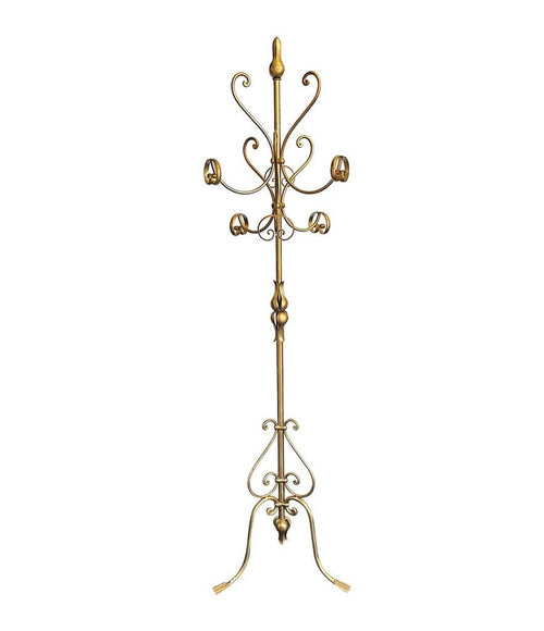 Ornate 1950's Style Italian Gilt Wrought Iron Coat Stand in the manner of Hans Kogl - Mid Century Furniture - Ed Butcher Antique Shop London