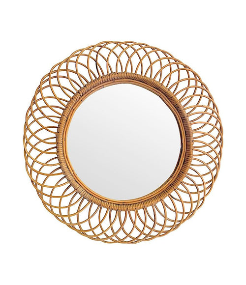 Vintage Mirror original 1970s bamboo mirror
