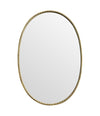 Mid Century Mirror Italian brass framed oval mirror with beaded edge - Mid Century Mirrors