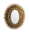 A 1950s Spanish oval wrought iron back lit sunburst mirror - Mid Century Mirror - Ed Butcher Antiques Shop London