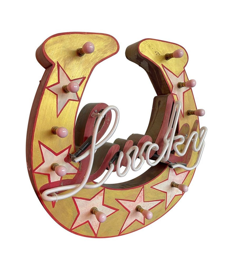 A UNIQUE NEON ART PIECE "LUCKY" BY LEGENDARY NEON ARTIST CHRIS BRACEY