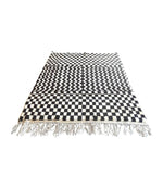 Vintage Moroccan Rug - 1970s - Beni Quarian Tribe - Berber Wool - Checkerboard - Antique Shop London