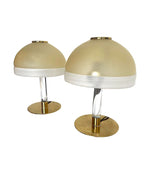 Vintage table lamps - Mid century lamps -vintage murano lamps - Vintage lamps - glass dome table lamps - Ed Butcher Antiques - Antique Shop London