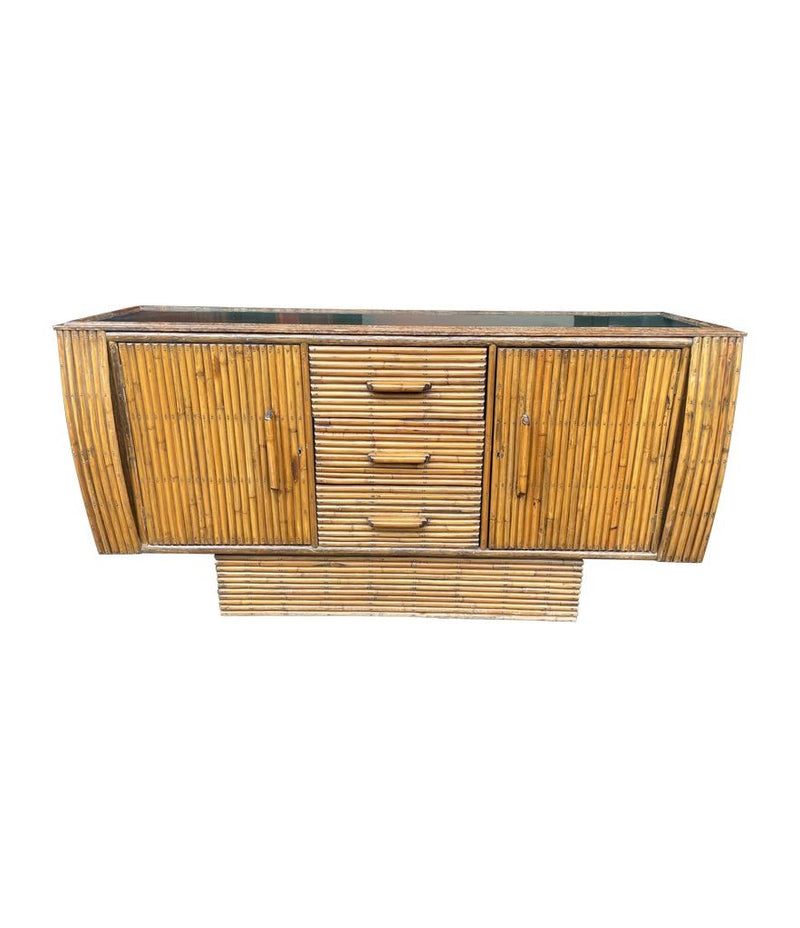 1920s Oak & Bamboo Sideboard - Angaves of Leicestershire - Art Deco Furniture - Ed Butcher Antiques