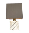 Mid century table lamp with travertine and brass base by Fratelli Manneli - Mid Century Lighting - 1970s table lamps