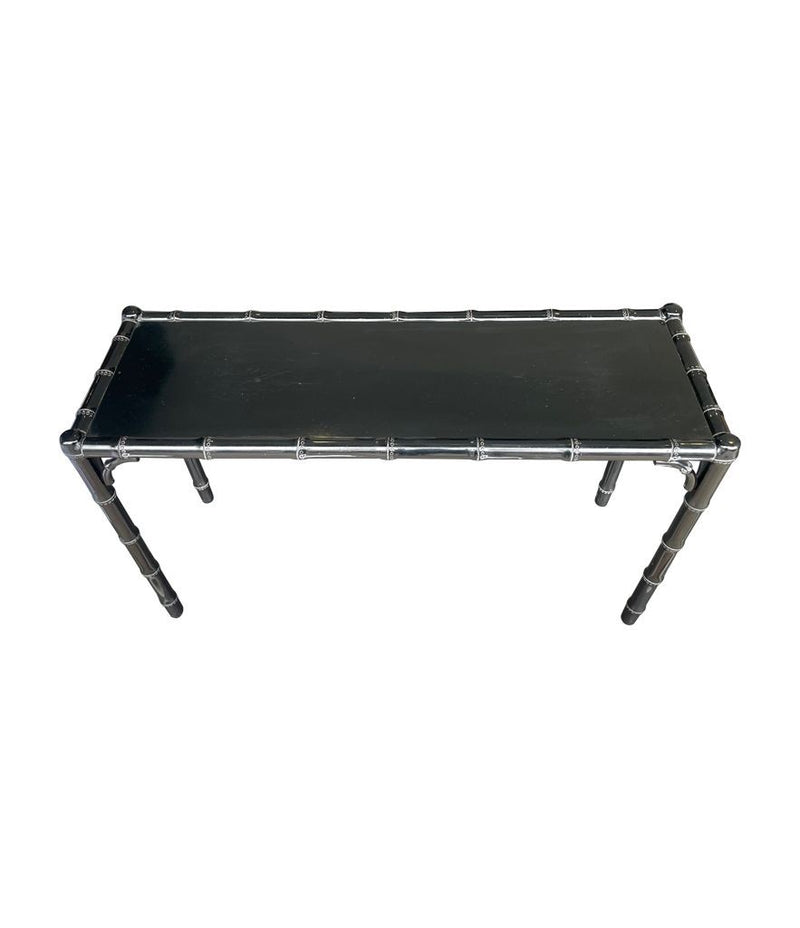Vintage Console Table - Mid Century Console Table - Chinoiserie Console Table - 1970s - Black lacqured - Ed Butcher - Antique Shop London
