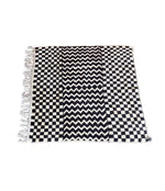 Vintage Moroccan Rug - 1970s - Beni Quarian Tribe - Berber Wool - Checkerboard - Antique Shop London