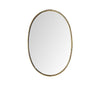 Mid Century Mirror Italian brass framed oval mirror with beaded edge - Mid Century Mirrors