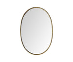 Mid Century Mirror Italian brass framed oval mirror with beaded edge - Mid Century Mirrors