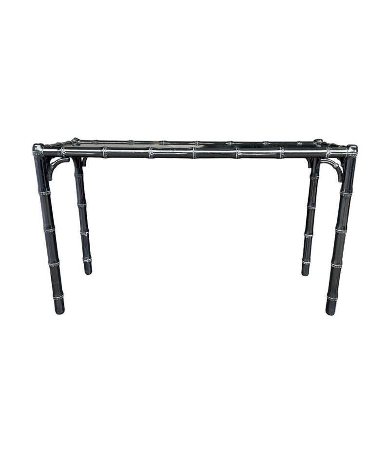 Vintage Console Table - Mid Century Console Table - Chinoiserie Console Table - 1970s - Black lacqured - Ed Butcher - Antique Shop London
