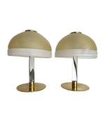 Vintage table lamps - Mid century lamps -vintage murano lamps - Vintage lamps - glass dome table lamps - Ed Butcher Antiques - Antique Shop London