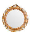 1970s Italian Circular Bamboo Mirror - Mid Century Mirrors - Ed Butcher Antiques