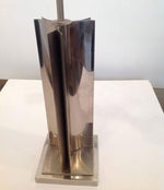Pair of Maison Charles style french chrome lamps