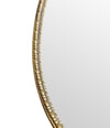 Mid Century Mirror Italian brass framed oval mirror with beaded edge - Mid Century Mirrors