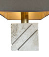 Mid century table lamp with travertine and brass base by Fratelli Manneli - Mid Century Lighting - 1970s table lamps