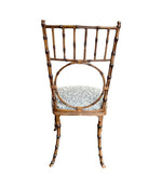 Vintage dining chairs faux bamboo