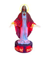 A fantastic original Chris Bracey neon art sculpture of Jesus with neon guns, halo and title on the base “I'll Be Back"