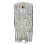 LARGE ORREFORS GLASS AND BRASS WALL SCONCES