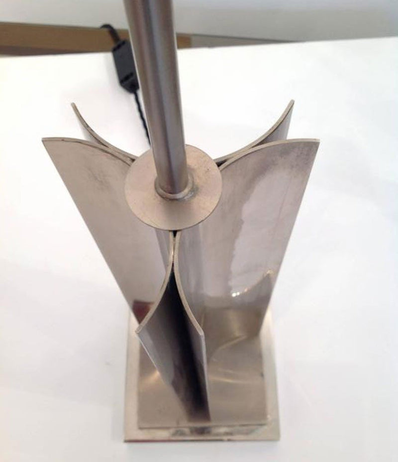 Pair of Maison Charles style french chrome lamps