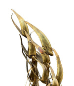 A large mid century brass torch cut, abstract sculpture attributed to Curtis Jere