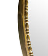 Mid Century Mirror Italian brass framed oval mirror with beaded edge - Mid Century Mirrors