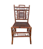 Set of Six 1920s Chinoiserie French Bamboo Dining Chairs - Art Deco Furniture - Ed Butcher Antiques 