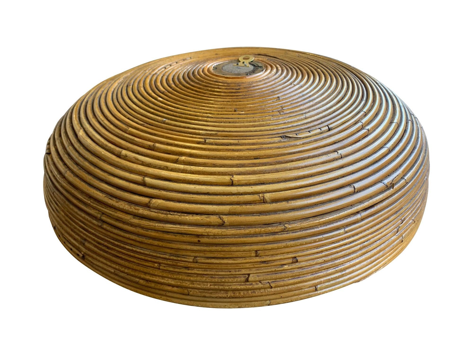 Circular Reeds Mid Century Bamboo Mirror - Circular - Pencil Reed Bamboo – Ed Butcher