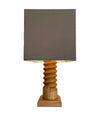 Mid Century Lighting - 1940s Table Lamp - Charles Dudouyt - carved Oak - Ed Butcher Antique Shop London