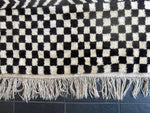 Vintage Moroccan Rug - 1970s - Beni Quarian Tribe - Berber Wool - Checkerboard - Antique Shop London
