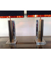 Pair of Maison Charles style french chrome lamps
