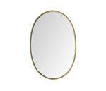 Mid Century Mirror Italian brass framed oval mirror with beaded edge - Mid Century Mirrors