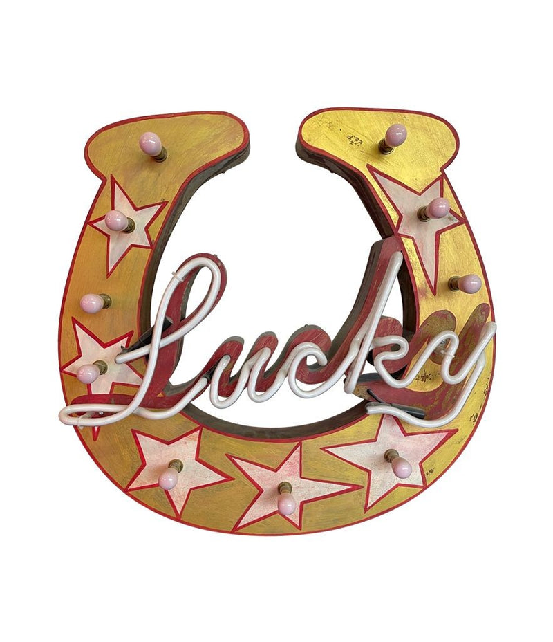 A UNIQUE NEON ART PIECE "LUCKY" BY LEGENDARY NEON ARTIST CHRIS BRACEY