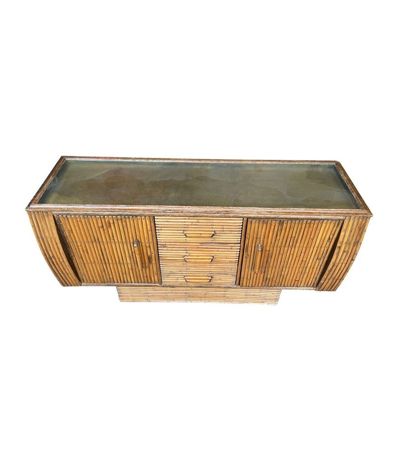 1920s Oak & Bamboo Sideboard - Angaves of Leicestershire - Art Deco Furniture - Ed Butcher Antiques