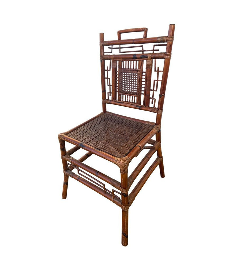 Set of Six 1920s Chinoiserie French Bamboo Dining Chairs - Art Deco Furniture - Ed Butcher Antiques 