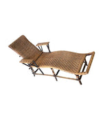 1920s French Riviera Rattan Bamboo Sun Lounger - Art Deco Furniture - Ed Butcher Antiques