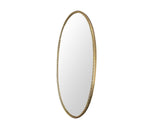 Mid Century Mirror Italian brass framed oval mirror with beaded edge - Mid Century Mirrors