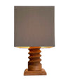 Mid Century Lighting - 1940s Table Lamp - Charles Dudouyt - carved Oak - Ed Butcher Antique Shop London