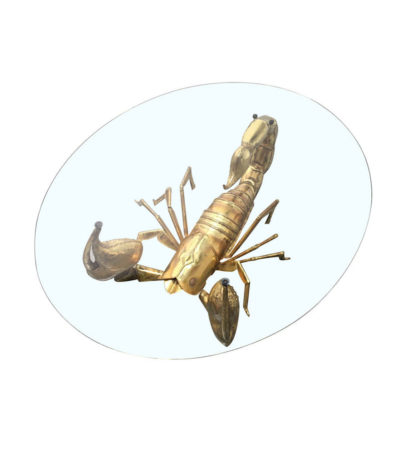 A DUVAL BRASSEUR SCORPION COFFEE TABLE