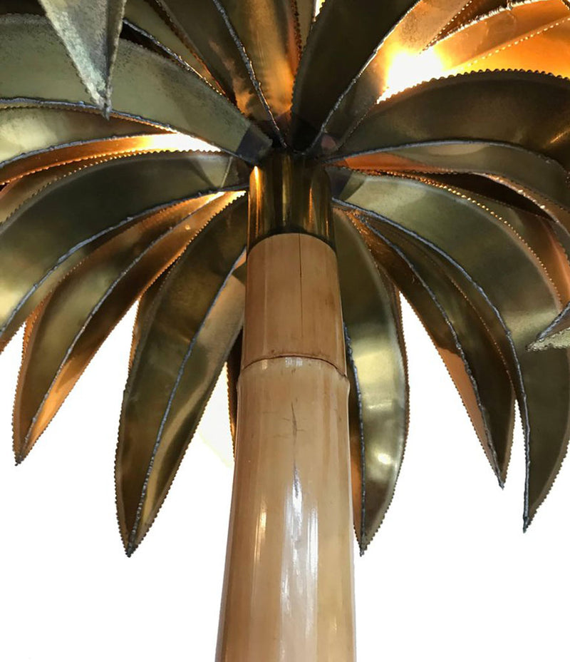 A LARGE MAISON JANSEN PALM TREE FLOOR LAMP