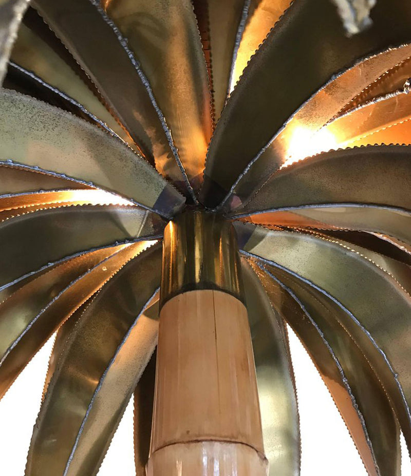 A LARGE MAISON JANSEN PALM TREE FLOOR LAMP