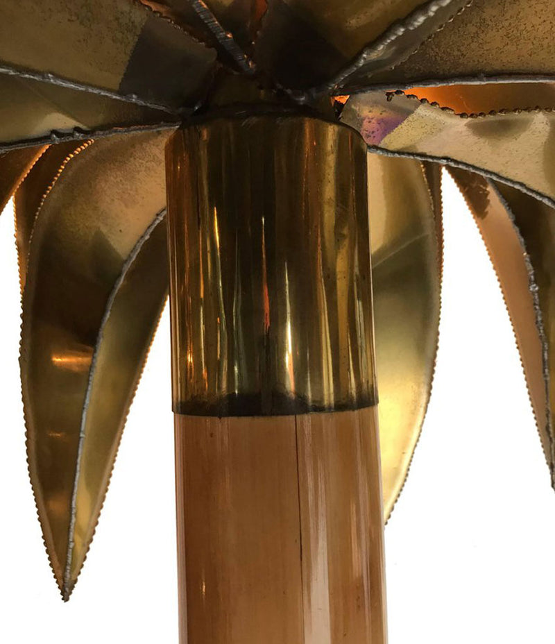 A LARGE MAISON JANSEN PALM TREE FLOOR LAMP
