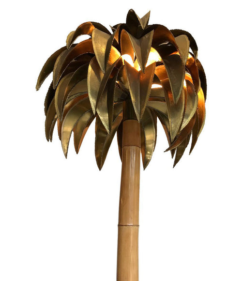 A LARGE MAISON JANSEN PALM TREE FLOOR LAMP