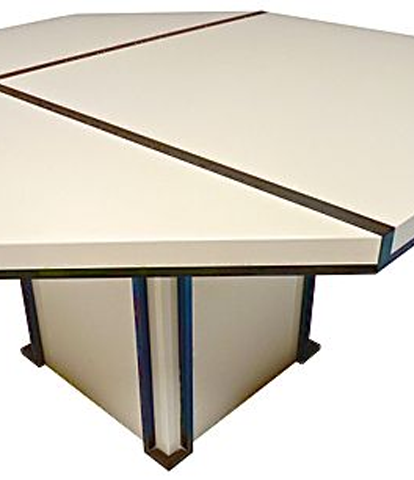 A WHITE MAHEY DINING TABLE